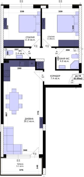 3-стаен град Варна, Кайсиева градина 2