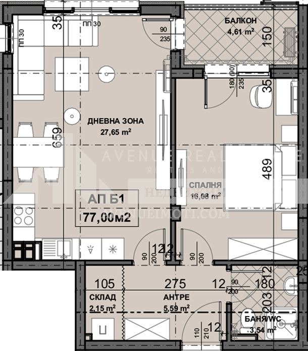 En venta  1 dormitorio Plovdiv , Ostromila , 77 metros cuadrados | 66645085 - imagen [3]