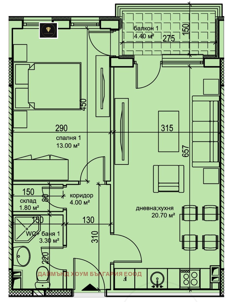 Te koop  1 slaapkamer Plovdiv , Karsjijaka , 64 m² | 70452303 - afbeelding [10]
