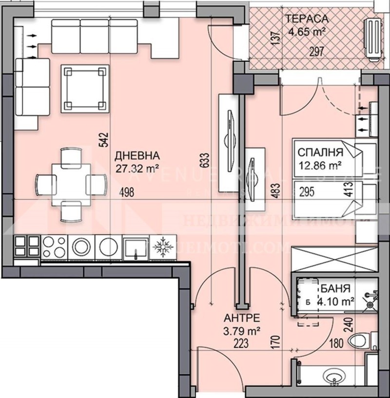 In vendita  1 camera da letto Plovdiv , Gagarin , 71 mq | 95738508 - Immagine [4]