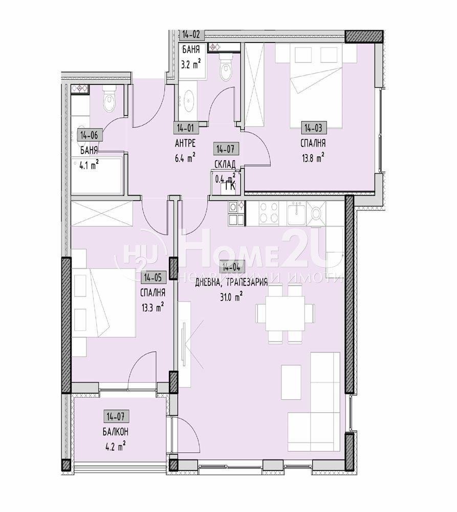 Продава 3-СТАЕН, гр. София, Малинова долина, снимка 4 - Апартаменти - 53705187