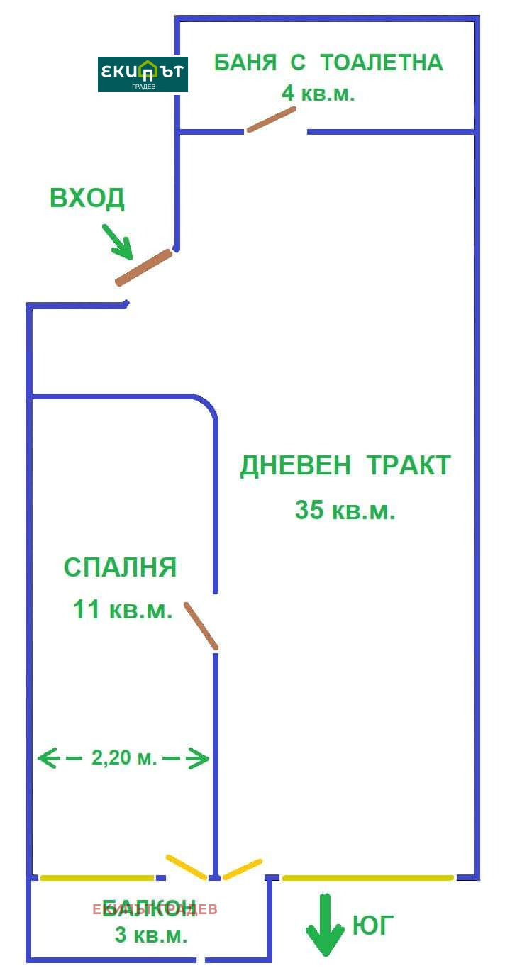 Продаја  1 спаваћа соба Варна , Центар , 60 м2 | 24967057 - слика [11]