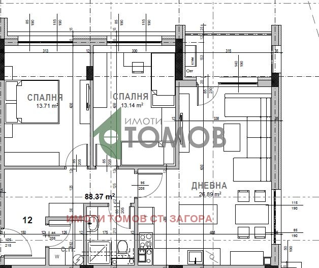 Продава 3-СТАЕН, гр. Стара Загора, Самара 3, снимка 2 - Апартаменти - 52479539