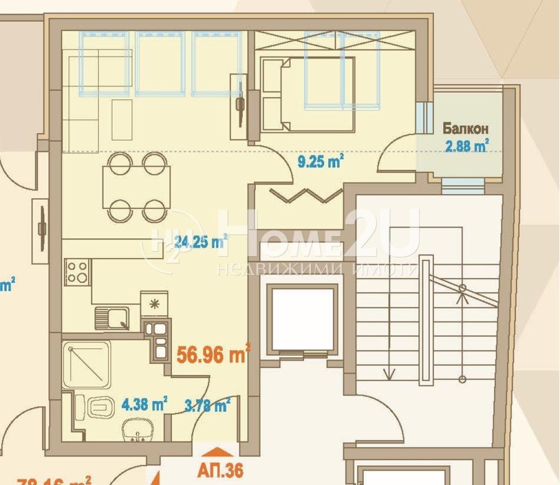 Продава 2-СТАЕН, гр. София, Зона Б-5, снимка 2 - Апартаменти - 56021909