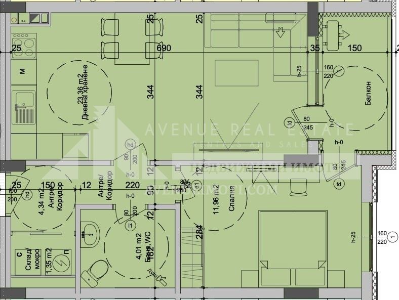 Satılık  1 yatak odası Burgas , Slaveykov , 67 metrekare | 68814249