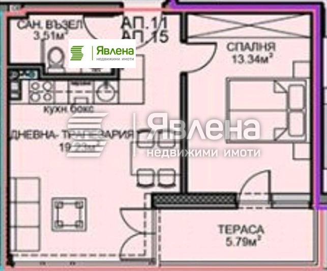 Продава 2-СТАЕН, гр. София, Обеля 2, снимка 10 - Апартаменти - 55367287