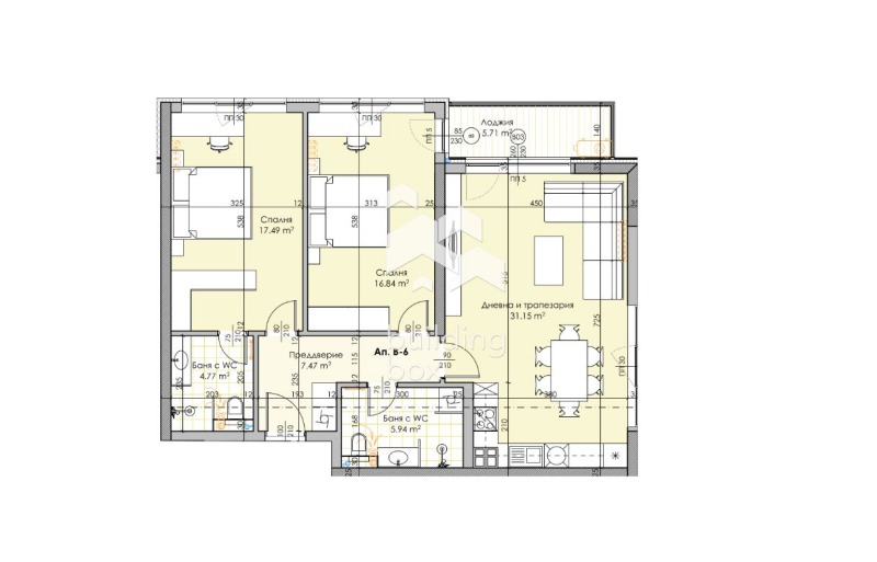 Til salg  2 soveværelser Plovdiv , Karshiyaka , 125 kvm | 64143276 - billede [2]