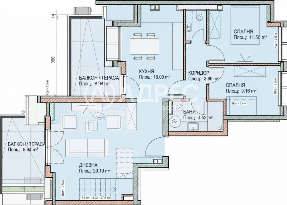 Продава МНОГОСТАЕН, гр. София, Център, снимка 4 - Апартаменти - 54924383