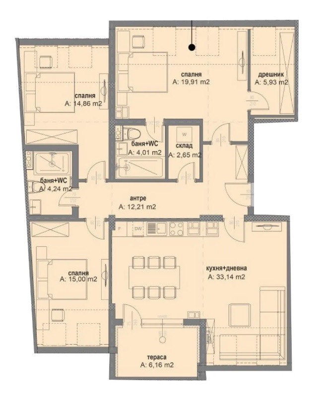 Myytävänä  3 makuuhuonetta Sofia , Ovtša kupel 1 , 156 neliömetriä | 48796203 - kuva [2]