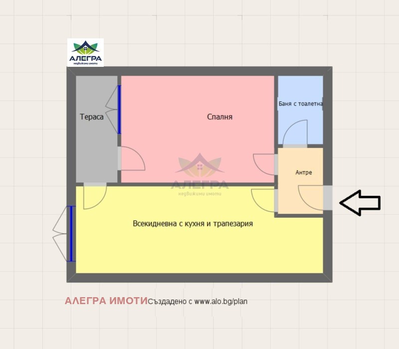 Myytävänä  1 makuuhuone Pazardžik , Promišlena zona , 66 neliömetriä | 13586378 - kuva [2]