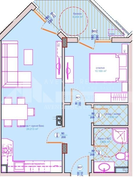 Zu verkaufen  1 Schlafzimmer Burgas , Sarafowo , 68 qm | 22225635 - Bild [2]