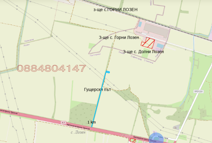 Продава ПАРЦЕЛ, гр. София, с. Лозен, снимка 3 - Парцели - 53924324