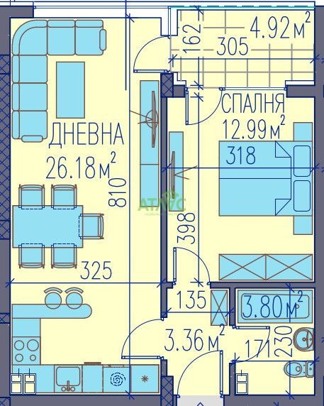 Продава  2-стаен град Пловдив , Център , 73 кв.м | 10133183 - изображение [2]