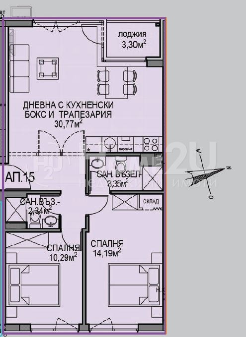 Продава 3-СТАЕН, гр. София, Обеля 2, снимка 2 - Апартаменти - 52805078