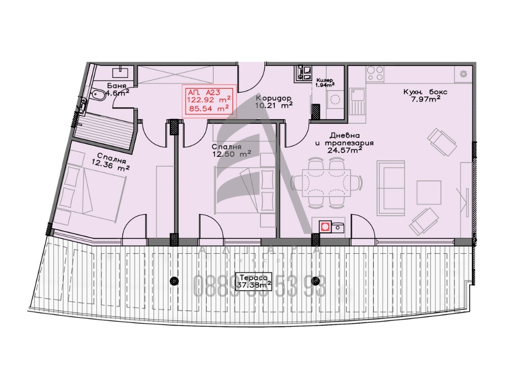 Продава 3-СТАЕН, гр. София, Витоша, снимка 5 - Апартаменти - 54063023