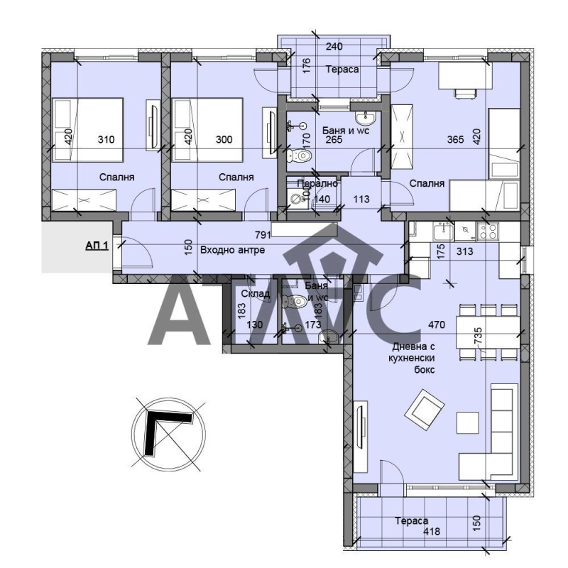 Продава 4-СТАЕН в град Пловдив, Беломорски - 144 кв.м / 166 000 € » 324 667.78 лв., АТЛАС НЕДВИЖИМИ ИМОТИ