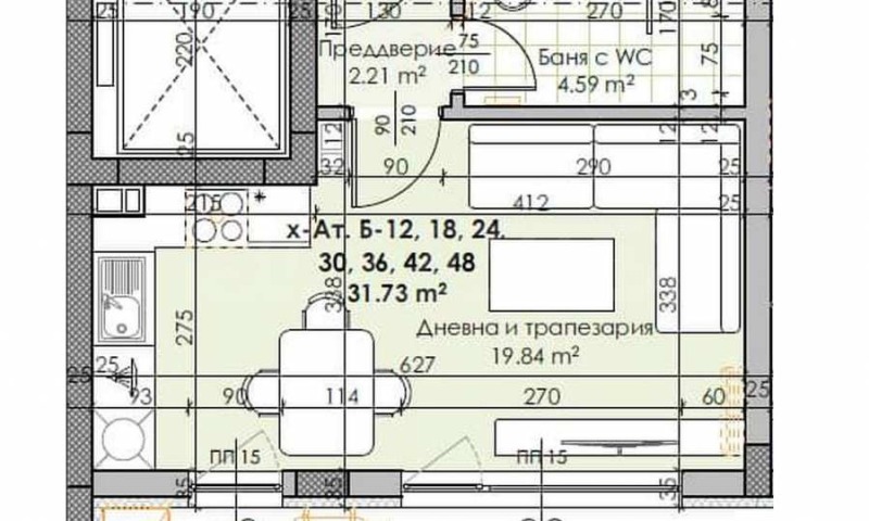 Продава 1-СТАЕН, гр. Пловдив, Южен, снимка 3 - Aпартаменти - 49111477