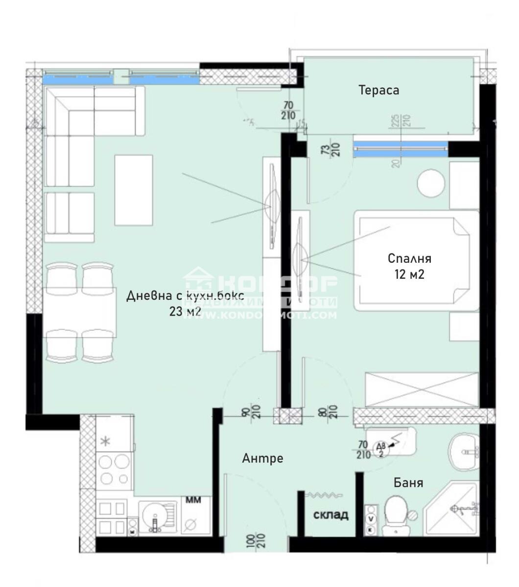 Продава 2-СТАЕН, гр. Пловдив, Остромила, снимка 16 - Апартаменти - 53680719