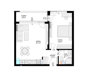 1 Schlafzimmer Slawija, Sofia