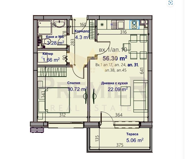 Myytävänä  1 makuuhuone Varna , Mladost 1 , 72 neliömetriä | 22925277 - kuva [2]