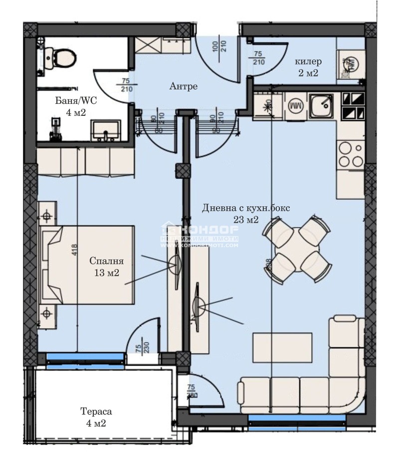 For Sale  1 bedroom Plovdiv , Karshiyaka , 66 sq.m | 99827520 - image [3]