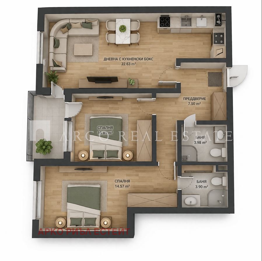 Продава 3-СТАЕН, гр. София, Малинова долина, снимка 2 - Апартаменти - 54940293