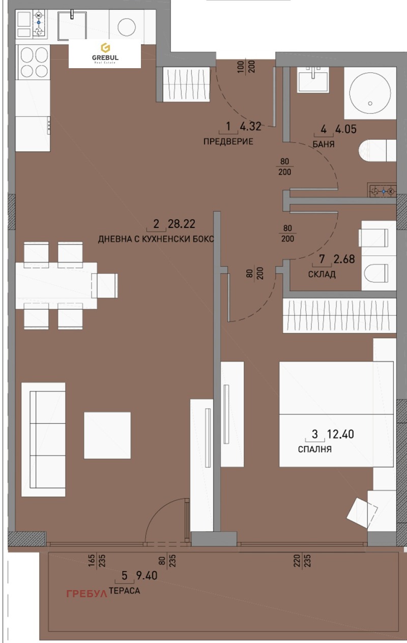 Till salu  1 sovrum Sofia , Malinova dolina , 84 kvm | 61470605 - bild [2]