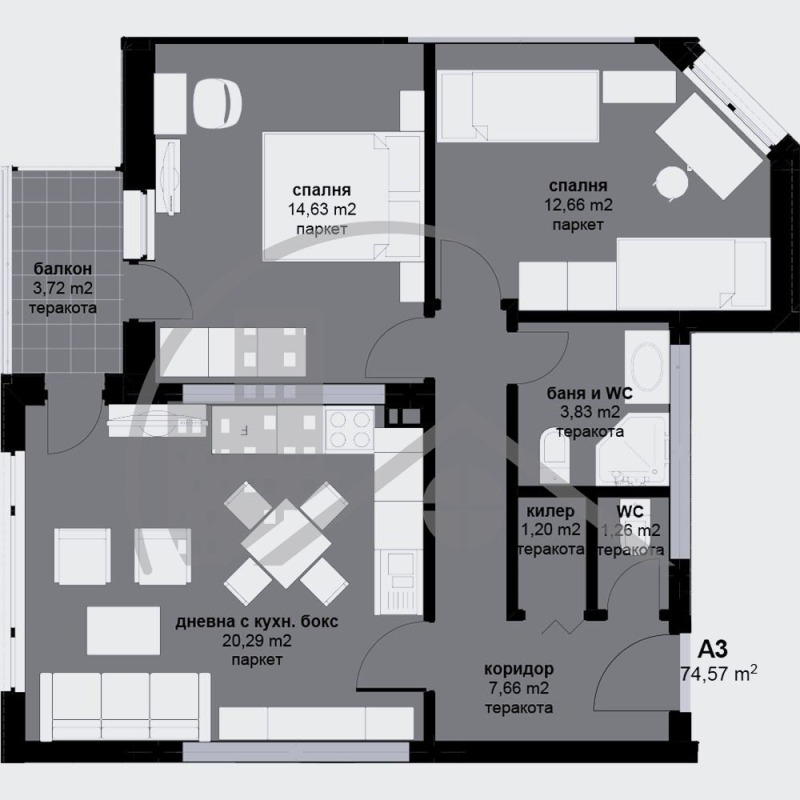 Продава 3-СТАЕН, гр. Варна, Виница, снимка 12 - Aпартаменти - 49430996