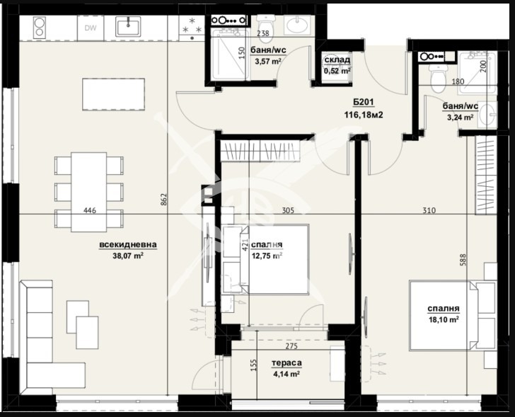 Продава 3-СТАЕН, гр. Бургас, Изгрев, снимка 1 - Aпартаменти - 48100274