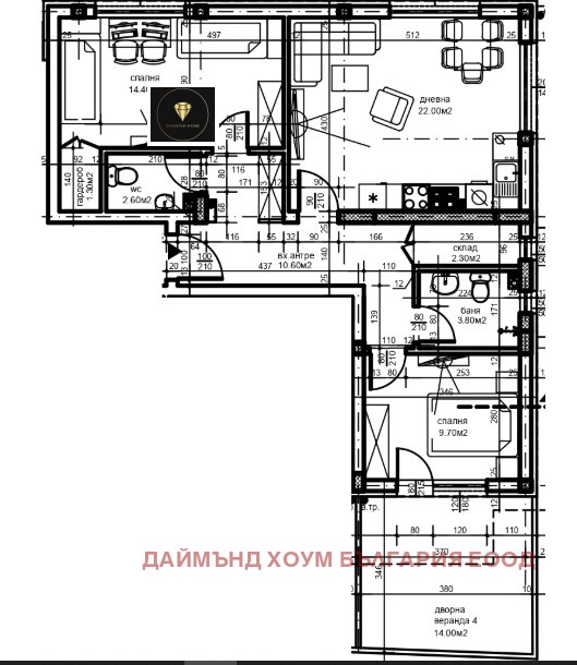 À venda  2 quartos Plovdiv , Hristo Smirnenski , 108 m² | 84929877 - imagem [2]