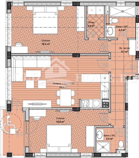 De vânzare  2 dormitoare Plovdiv , Ostromila , 114 mp | 90332975 - imagine [2]