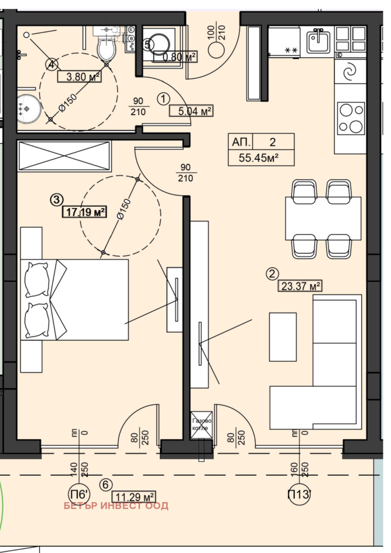 In vendita  1 camera da letto Sofia , Manastirski livadi , 64 mq | 37529603