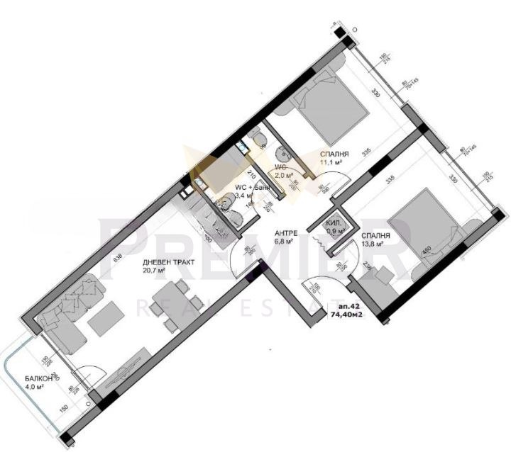 Zu verkaufen  2 Schlafzimmer Warna , Wladislaw Warnentschik 1 , 86 qm | 76192847
