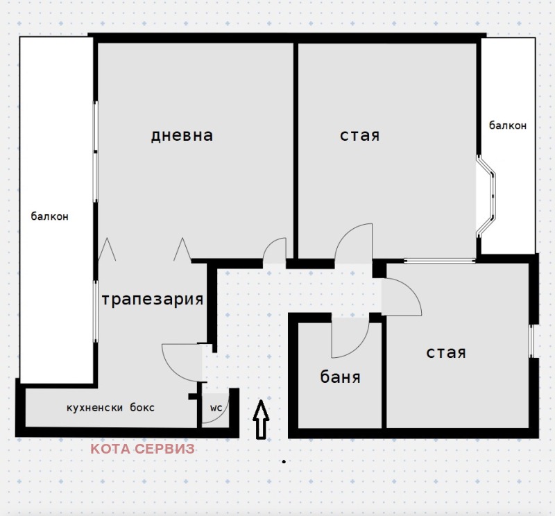 Til salg  2 soveværelser Sofia , Tsentar , 93 kvm | 66559566 - billede [14]