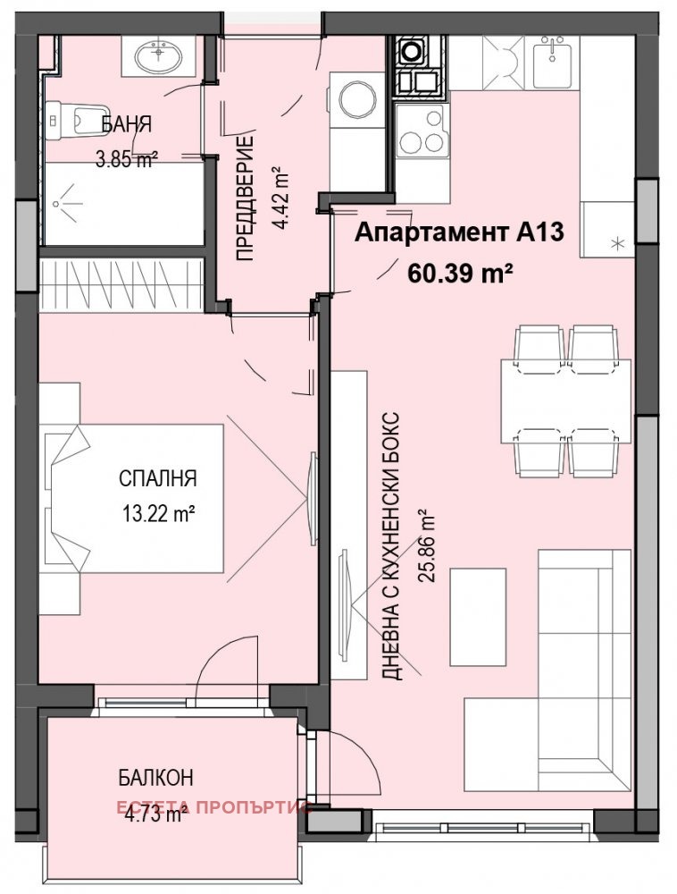 Продава 2-СТАЕН, гр. София, Кръстова вада, снимка 2 - Aпартаменти - 49252152