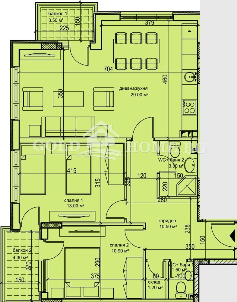 Eladó  2 hálószobás Plovdiv , Karsijaka , 100 négyzetméter | 60642852 - kép [2]