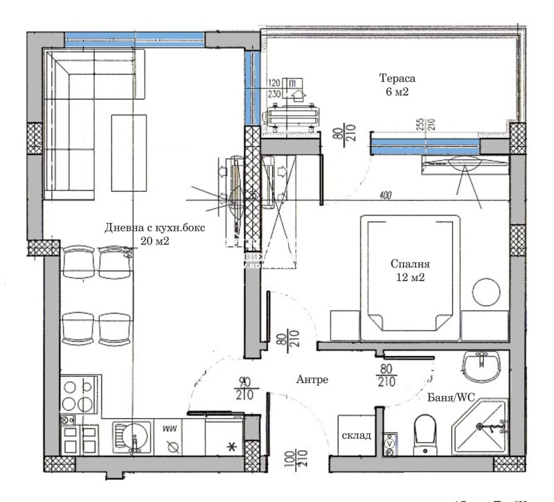 Продаја  1 спаваћа соба Пловдив , Беломорски , 62 м2 | 11332449 - слика [3]