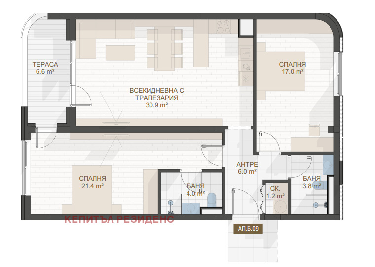Till salu  2 sovrum Plovdiv , Centar , 129 kvm | 68831921 - bild [2]