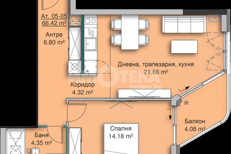 Продава 2-СТАЕН, гр. София, Кръстова вада, снимка 2 - Апартаменти - 52812027