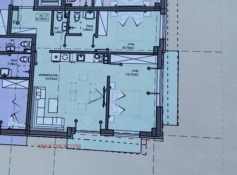 Продава 3-СТАЕН, гр. София, област София-град, снимка 3 - Aпартаменти - 47540144