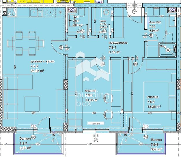 Продава 3-СТАЕН, гр. Варна, Кайсиева градина, снимка 2 - Апартаменти - 55477326