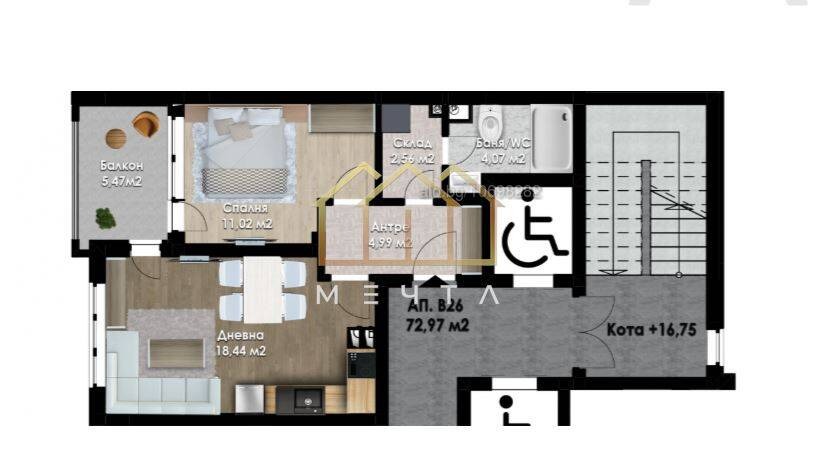Продава 2-СТАЕН, гр. Пловдив, Южен, снимка 3 - Апартаменти - 56125330