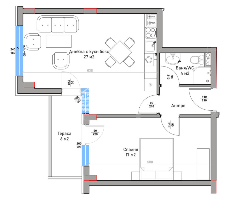 Продава 2-СТАЕН, гр. Пловдив, Кючук Париж, снимка 3 - Апартаменти - 53425386