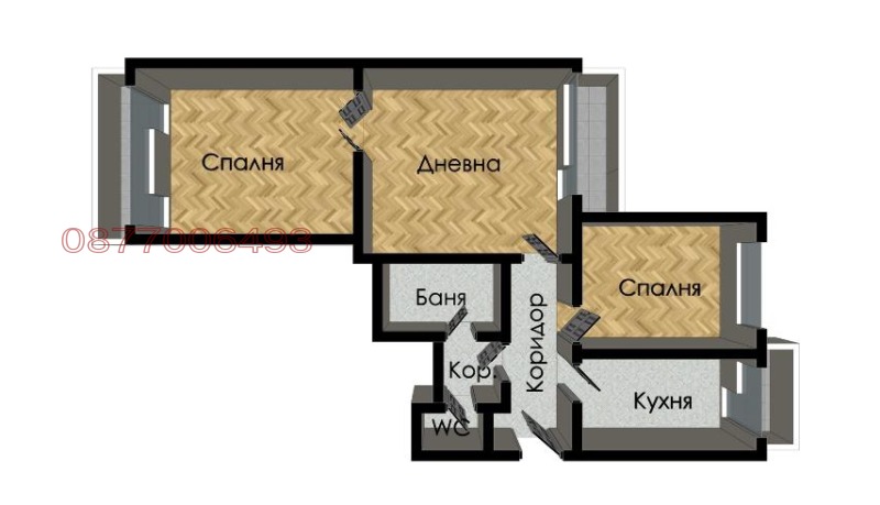 Till salu  2 sovrum Sofia , Centar , 96 kvm | 25699715 - bild [6]