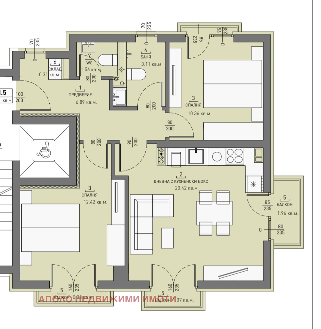 Продава 3-СТАЕН, гр. София, Малинова долина, снимка 17 - Апартаменти - 52684583