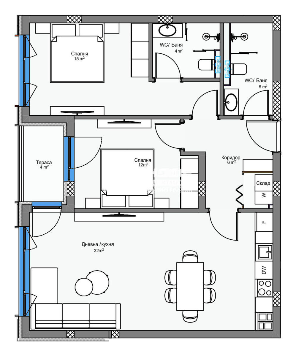 Продава 3-СТАЕН, гр. Пловдив, Кършияка, снимка 8 - Апартаменти - 54327711