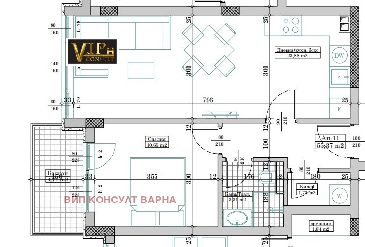 Продава  2-стаен град Варна , Левски 2 , 67 кв.м | 52795614 - изображение [3]
