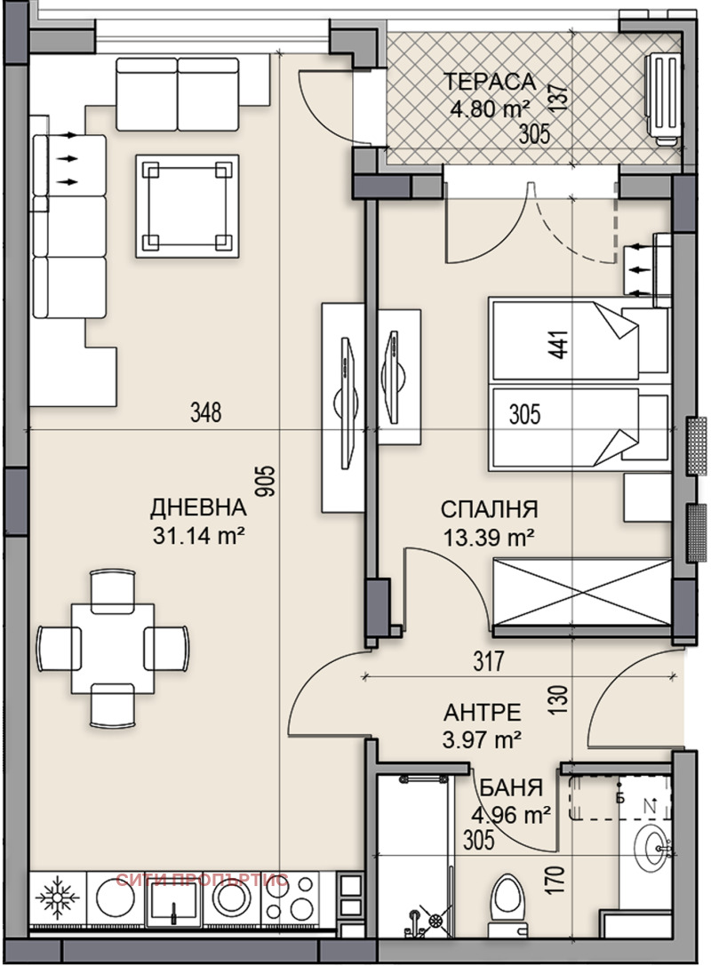 À vendre  1 chambre Plovdiv , Gagarin , 79 m² | 27647403