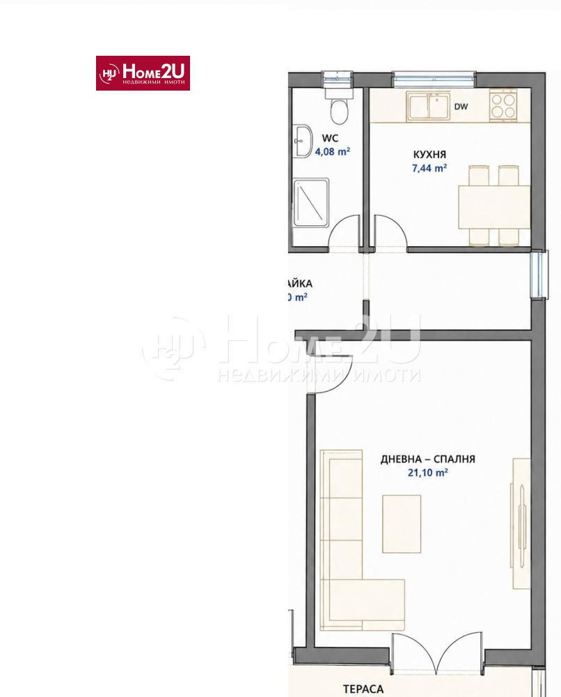 Продава 1-СТАЕН, гр. София, Овча купел, снимка 2 - Апартаменти - 54975571