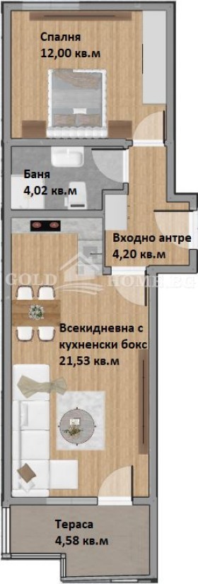 Продава 2-СТАЕН, гр. Пловдив, Христо Смирненски, снимка 2 - Апартаменти - 56128656